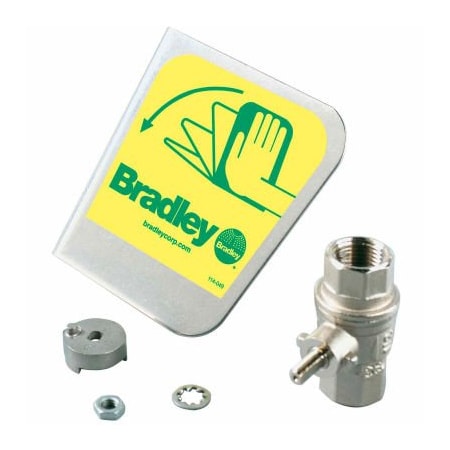 Bradley Bradley S30-070 1/2" Ball Valve/Handle Prepack, Stainless Steel Handle Kit S30-070